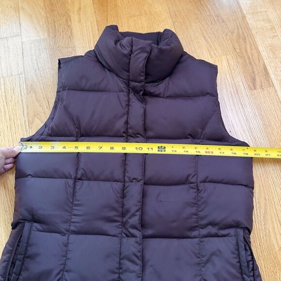 Eddie Bauer Women’s Premium Goose Down Puffer Vest Winter Cabin Cottage Brown M - Picture 7 of 16